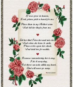 Tapicería de 50" X 70" Simply Home If Roses Grow in Heaven