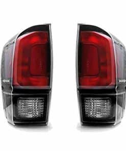 Juego de luces traseras con lente transparente y bisel