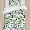 Juego de Funda Nórdica Ambesonne Cactus, Dibujo de Estilo