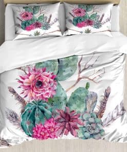 Juego de Funda Nórdica Ambesonne Cactus, Exótico Vintage