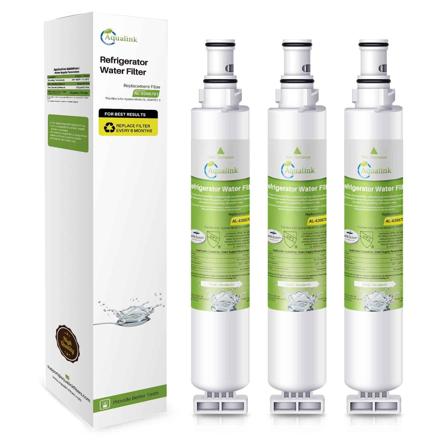 Filtro de agua para refrigerador -uete de 3