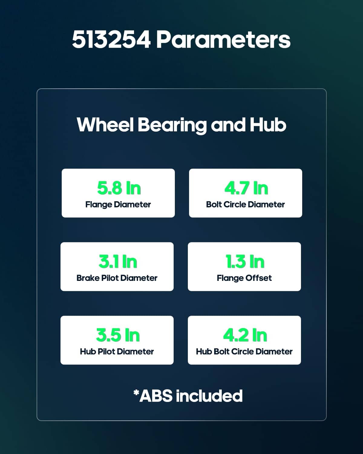 SCITOO Conjunto de Rueda de Cojinete de Cubo Delantero - Imagen 4