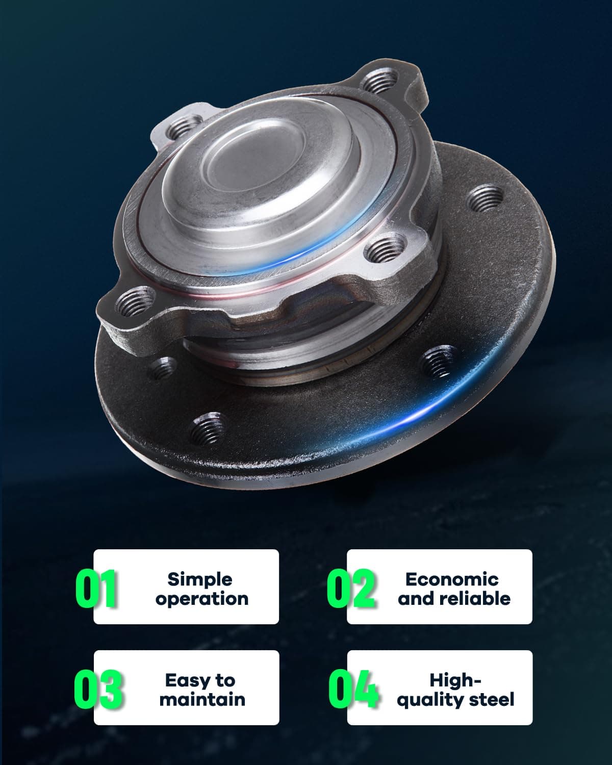 SCITOO Conjunto de Rueda de Cojinete de Cubo Delantero - Imagen 7