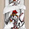 Set de Funda Nórdica Ambesonne Teen Room, Caricatura de