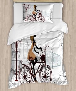 Juego de Funda Nórdica Ambesonne Paris, Escenario Clásico