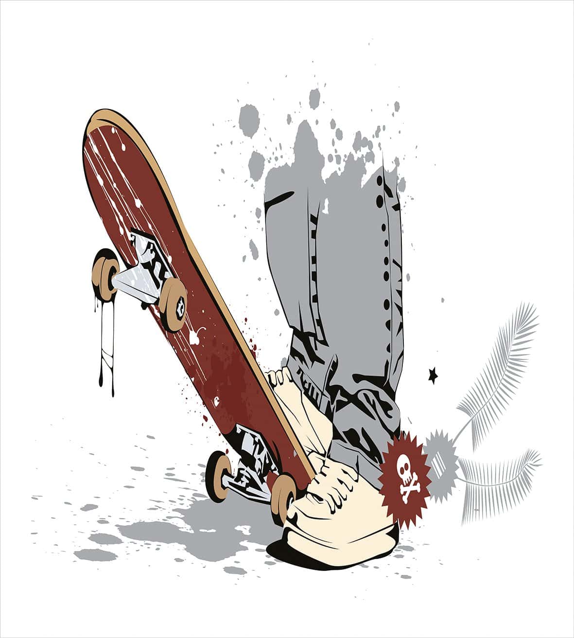 Juego de Funda nórdica Ambesonne Skateboarder, Ilustración - Imagen 3