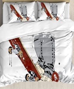 Juego de Funda nórdica Ambesonne Skateboarder, Ilustración