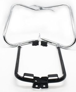 Soporte de parrilla trasera cromada negra HTTMT SG04