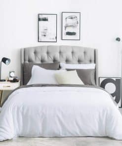 Juego de Funda de Edredón Blanco King 100% Algodón