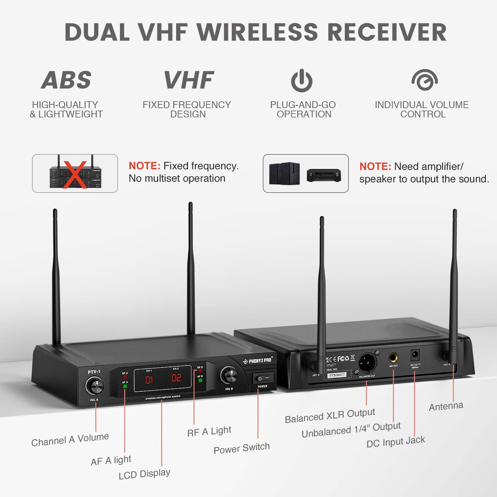 Sistema de Micrófono Inalámbrico Phenyx Pro, Set de - Imagen 4
