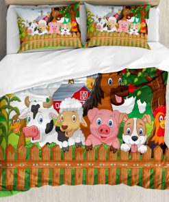 Juego de Funda Nórdica Ambesonne de Dibujos Animados,