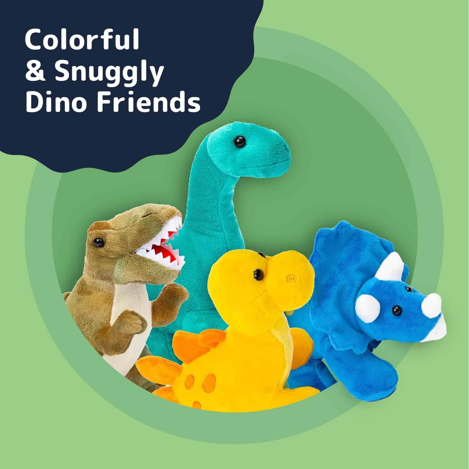 Juego de 4 peluches de dinosaurios PREXTEX, 10'' - Peluches - Imagen 7