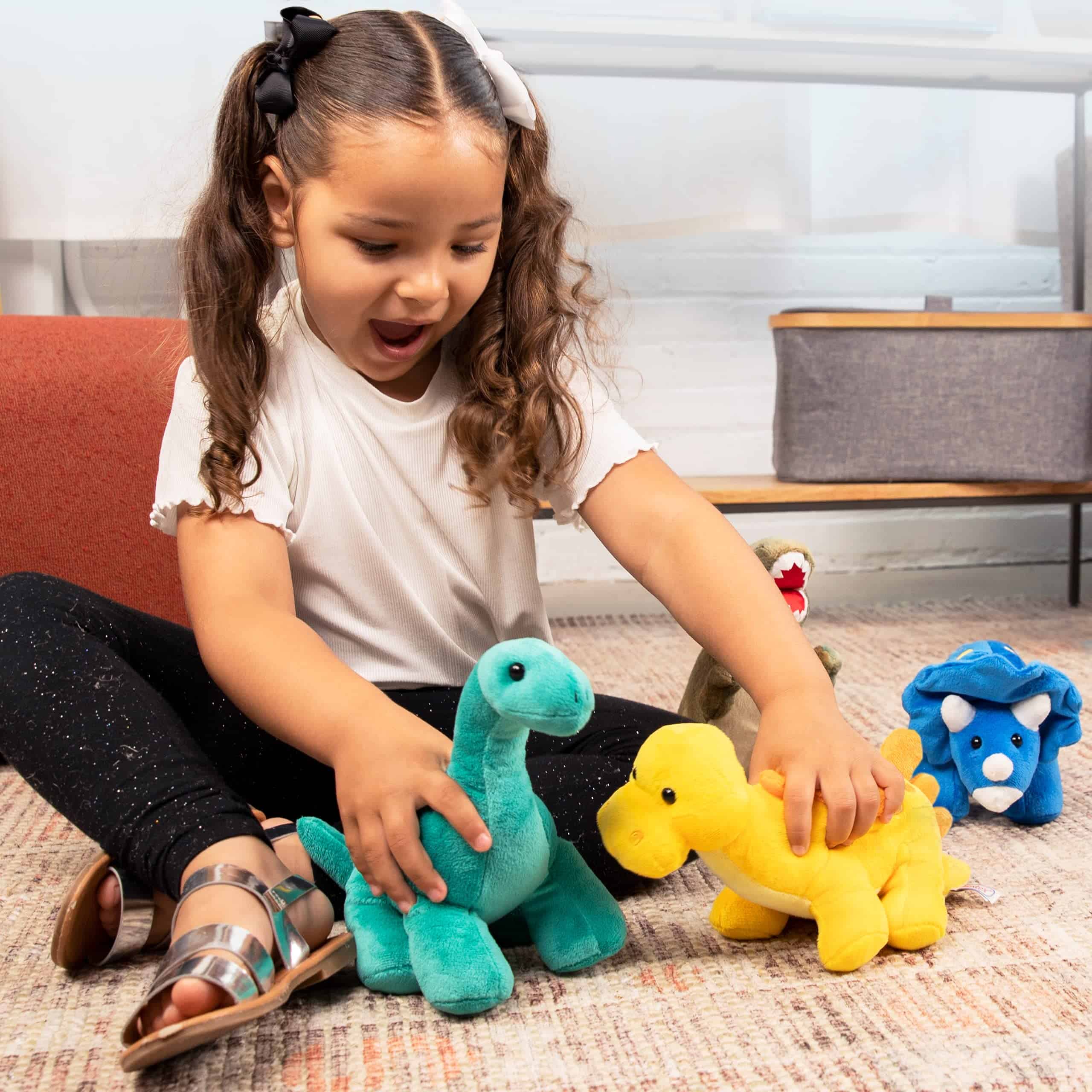 Juego de 4 peluches de dinosaurios PREXTEX, 10'' - Peluches - Imagen 8