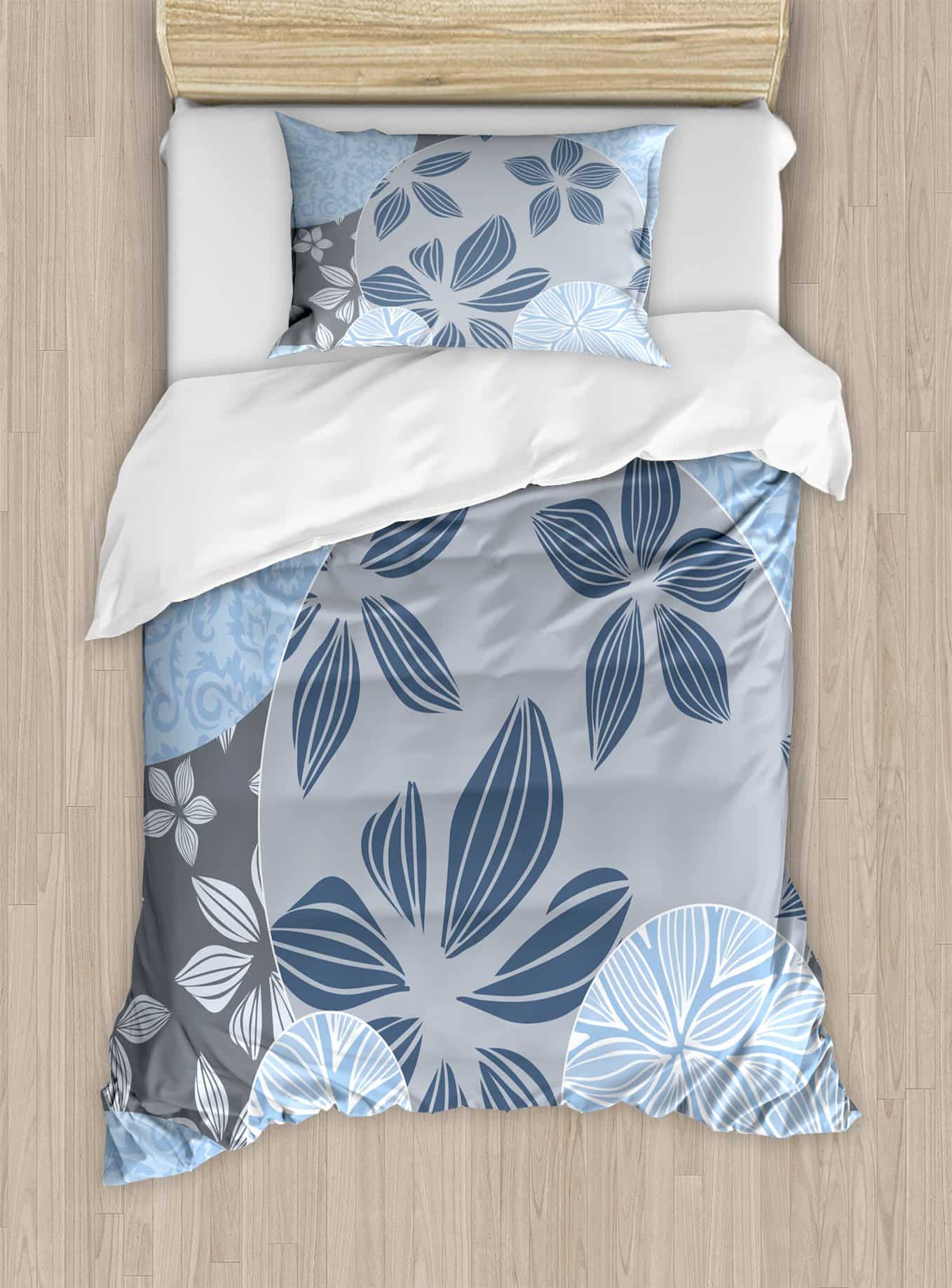 Juego de Funda Nórdica Ambesonne Flower, Flores Tropicales