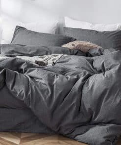 Juego de funda de edredón MooMee Bedding -Gris Oscuro