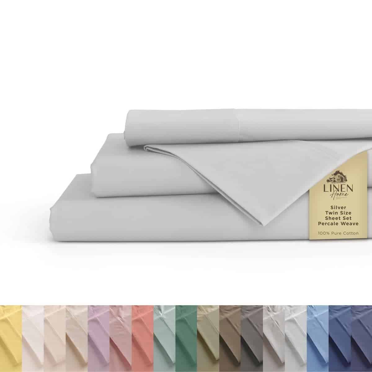 Juego de Sábanas 100% Algodón Percale Linen Home