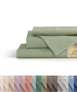 Juego de sábanas de algodón percal 100% para cama King,