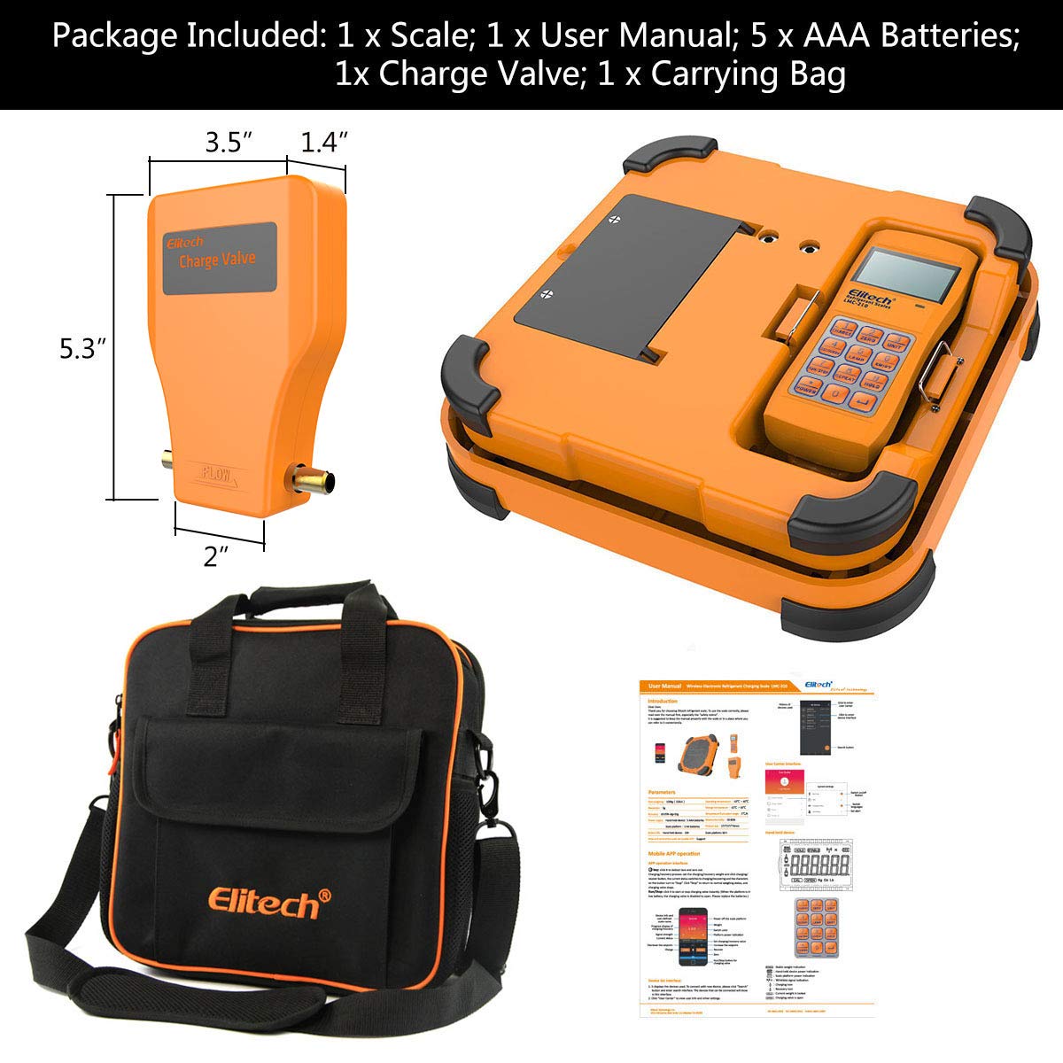 Báscula de Refrigerante Inalámbrica Elitech LMC-310 con - Imagen 5