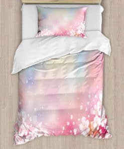 Juego de Funda Nórdica Ambesonne Pastel, Árbol de Sakura de