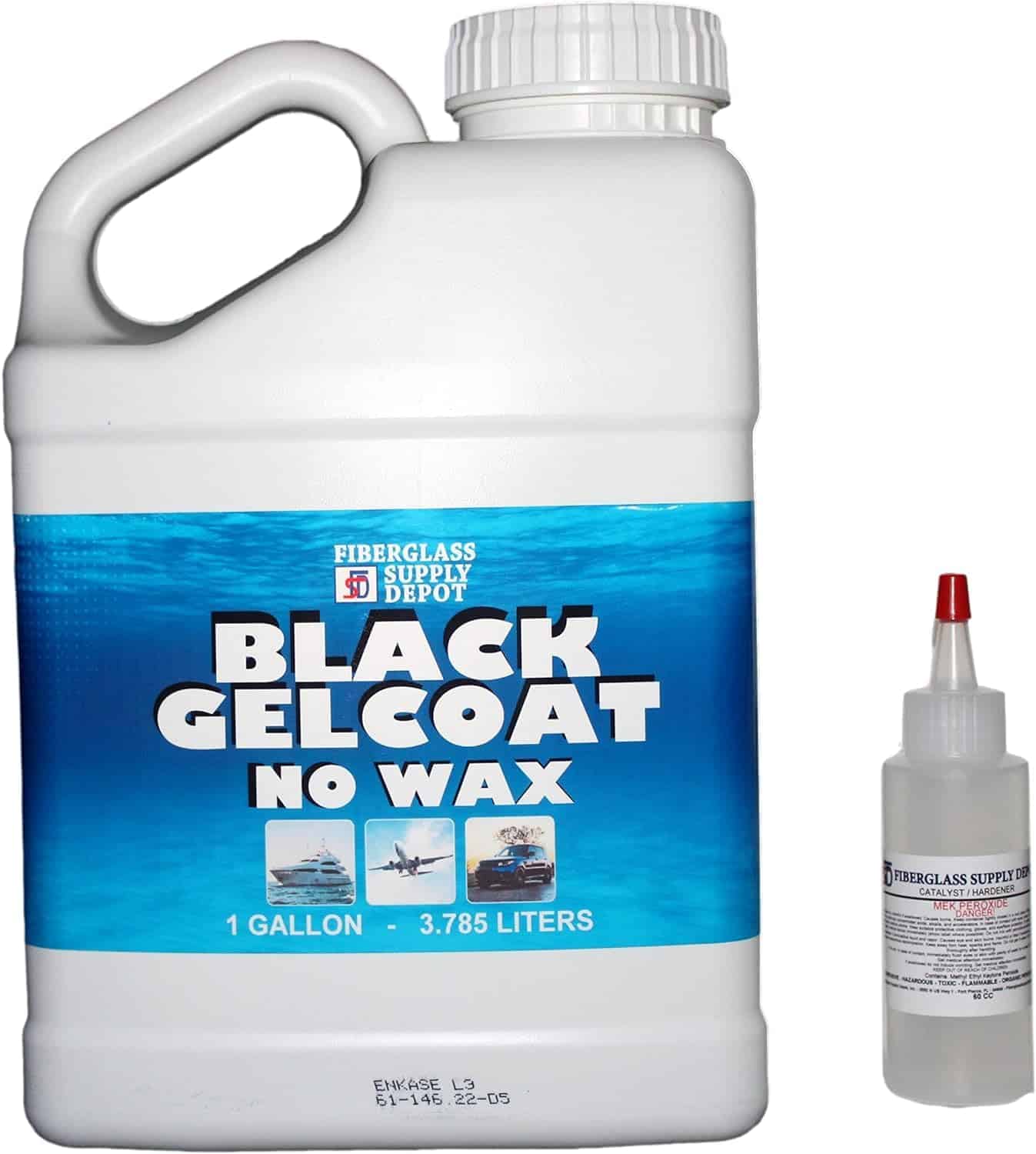 Gelcoat Negro sin Cera Galón con 60cc de Endurecedor (MEKP)