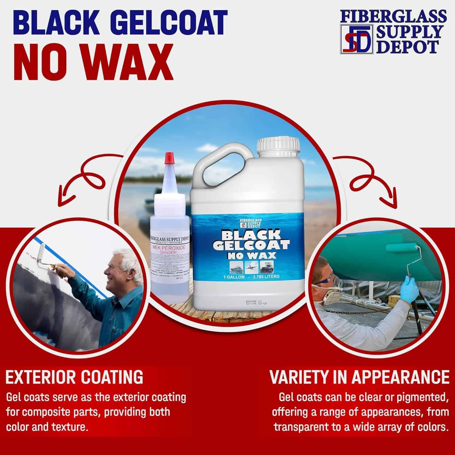 Gelcoat Negro sin Cera Galón con 60cc de Endurecedor (MEKP) - Imagen 5