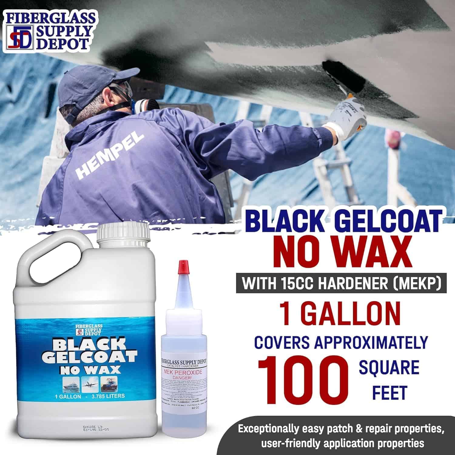 Gelcoat Negro sin Cera Galón con 60cc de Endurecedor (MEKP) - Imagen 4