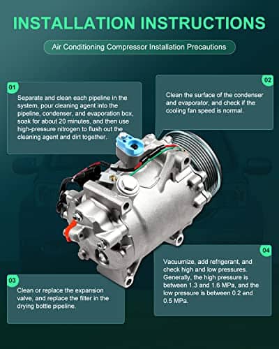 Compresor de AC SCITOO con Embrague para Honda CR-V 2.4L - Imagen 8