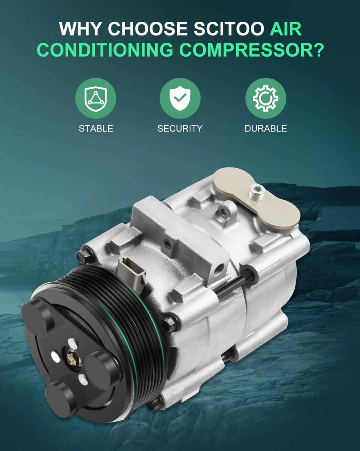 Compresor de AC SCITOO 1997-2007 para Ford F-150 F-250 - Imagen 4