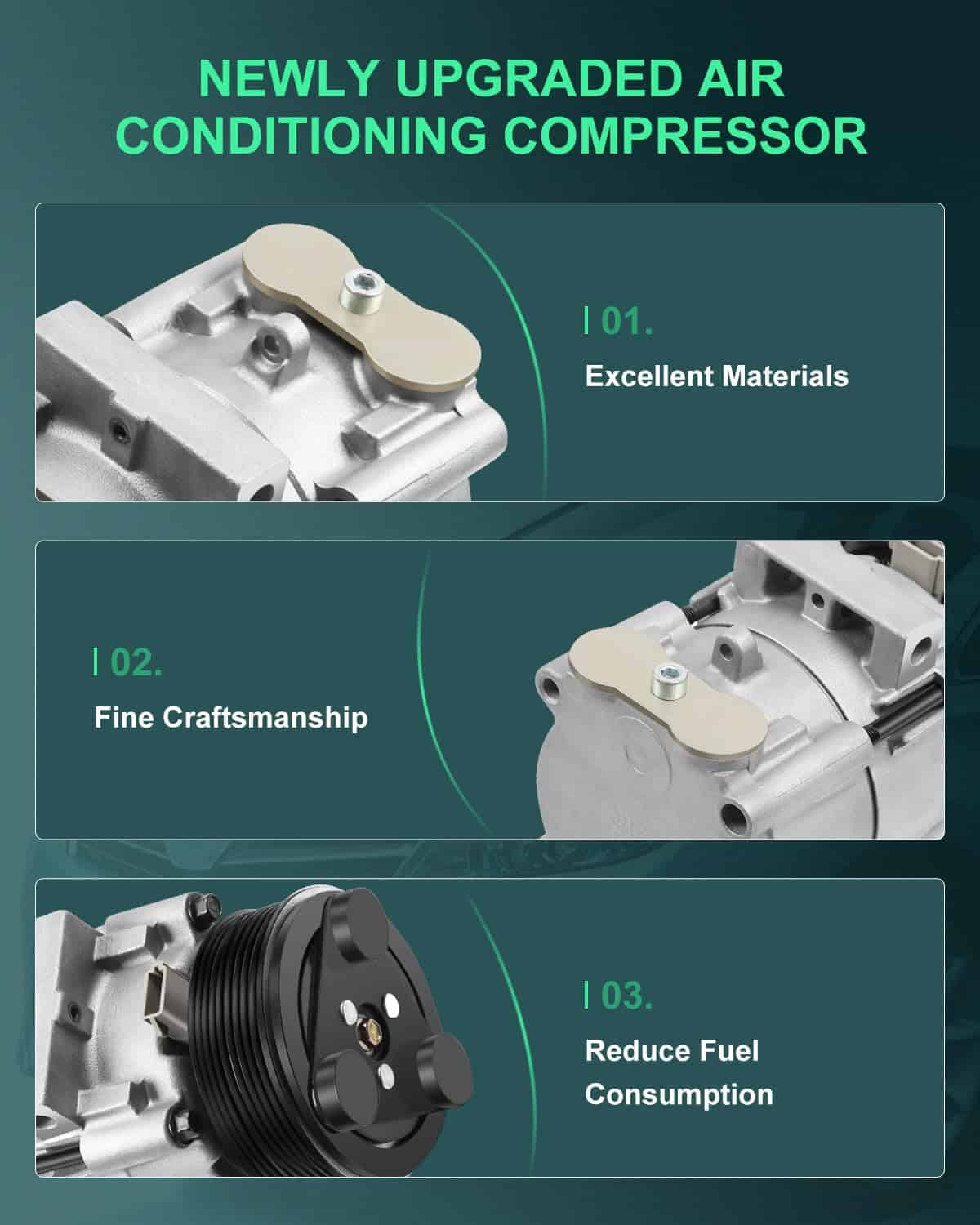 Compresor de AC SCITOO 1997-2007 para Ford F-150 F-250 - Imagen 5