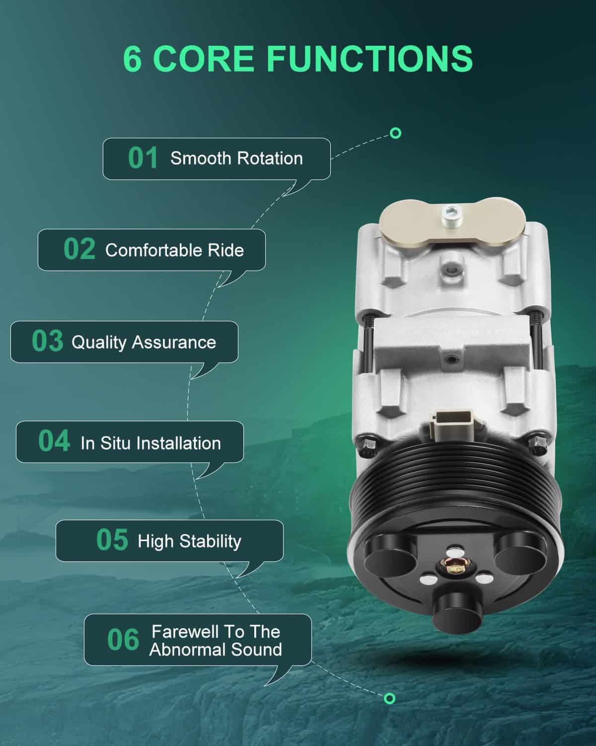 Compresor de AC SCITOO 1997-2007 para Ford F-150 F-250 - Imagen 6