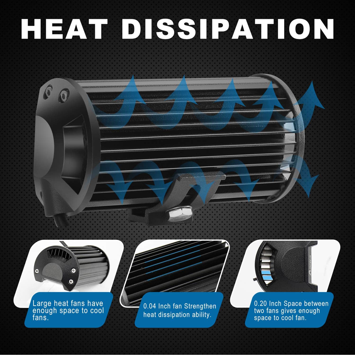 Barra de luz LED Aaiwa de 7", 4 PCS 3600LM Luces de - Imagen 7