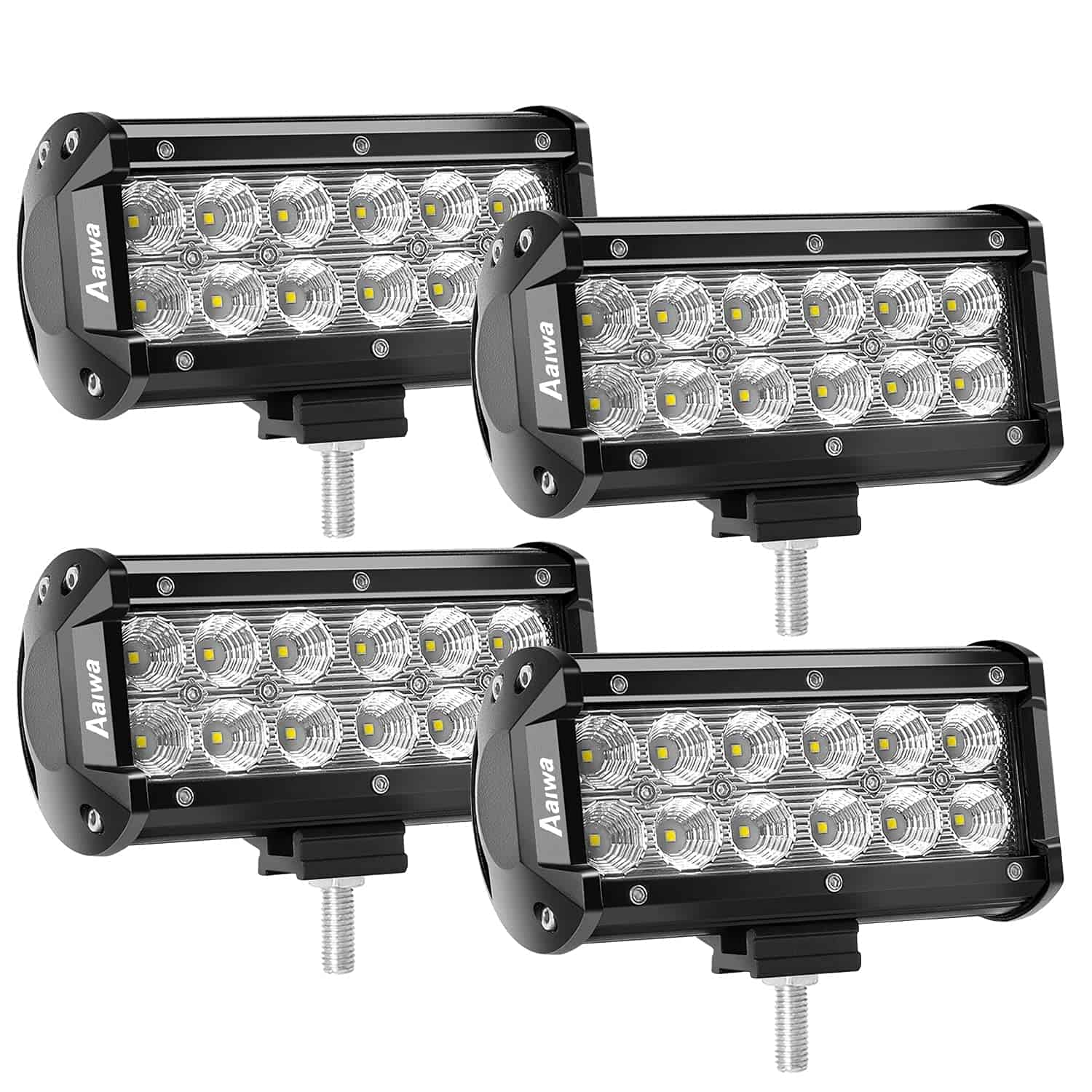 Barra de luz LED Aaiwa de 7", 4 PCS 3600LM Luces de
