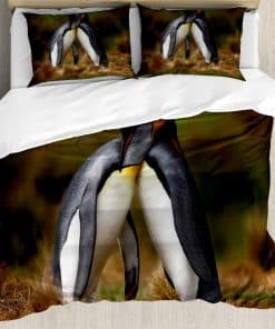Set de Funda nórdica Ambesonne Animal, Pareja de Pingüinos