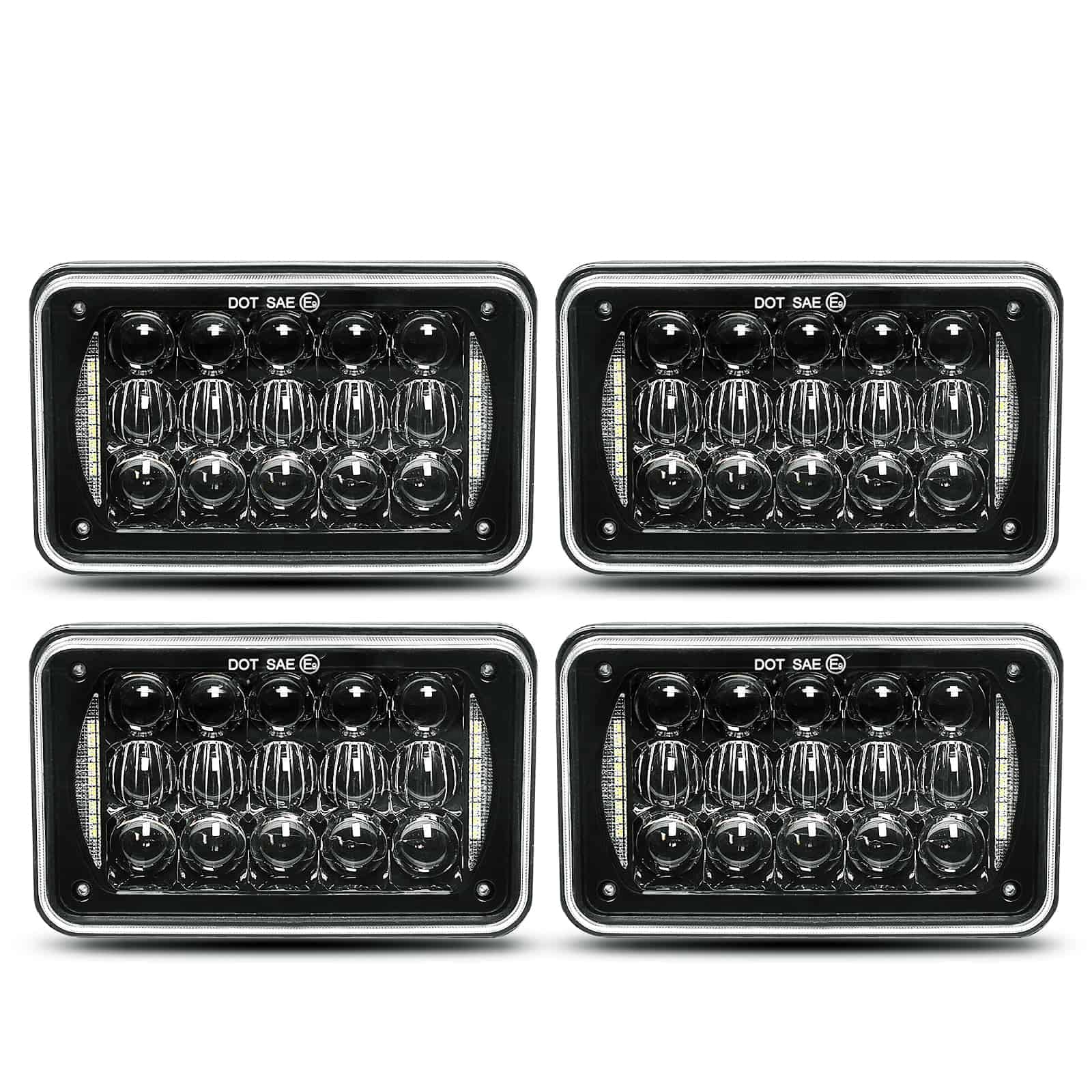 Faros LED rectangulares de 4x6 pulgadas homologados DOT, - Imagen 3