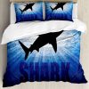 Set de Funda de Edredón Ambesonne Shark, Cazador Submarino
