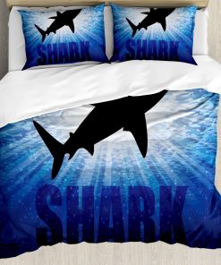 Set de Funda de Edredón Ambesonne Shark, Cazador Submarino