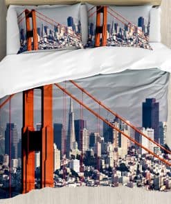 Juego de Funda Nórdica Ambesonne Estados Unidos, Puente de