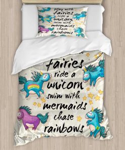 Set de Funda Nórdica Ambesonne de Dibujos Animados,