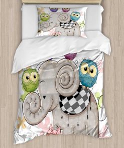 Juego de Funda Nórdica de Dibujos Animados Ambesonne, Fondo