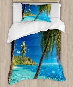 Juego de Funda Nórdica Ambesonne Ocean, Imagen de una Playa