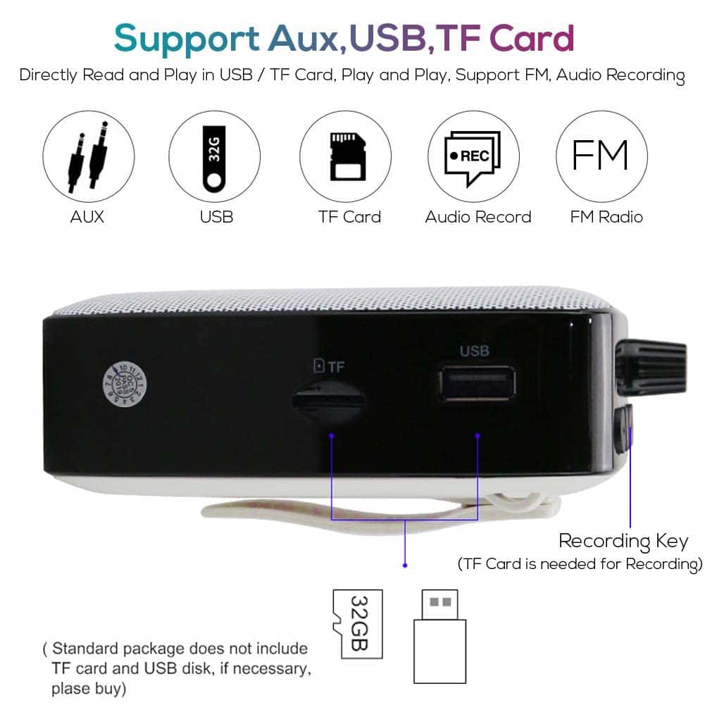 Amplificador de Voz Inalámbrico SHIDU Original 10W Sistema - Imagen 4