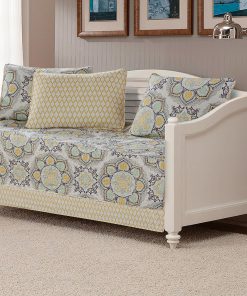 Fancy Collection 5pc Day Bed Cover Modern Reversible White