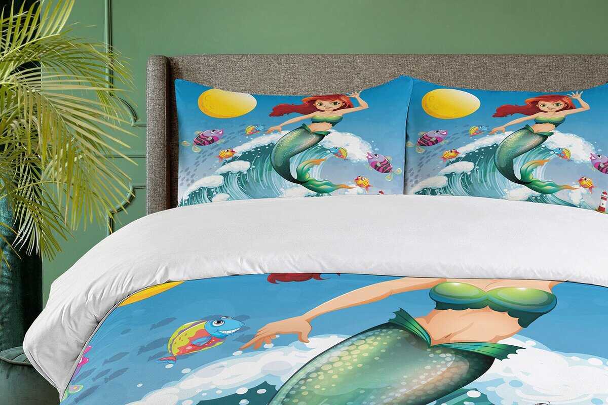 Juego de Funda Nórdica Ambesonne Sirena, Ilustración de - Imagen 4