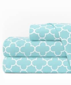 Juego de sábanas de hotel con estampado de trébol de la