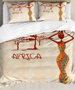 Juego de Funda nórdica Ambesonne African, Ilustración