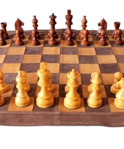 Tablero de ajedrez de cuero genuino StonKraft - Gran tamaño