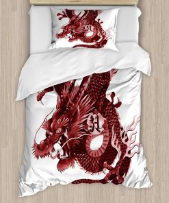 Juego de Funda Nórdica Ambesonne Dragon, Tema del Monstruo