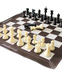 Stonkraft - Juego de Ajedrez enrollable de torneo de piel