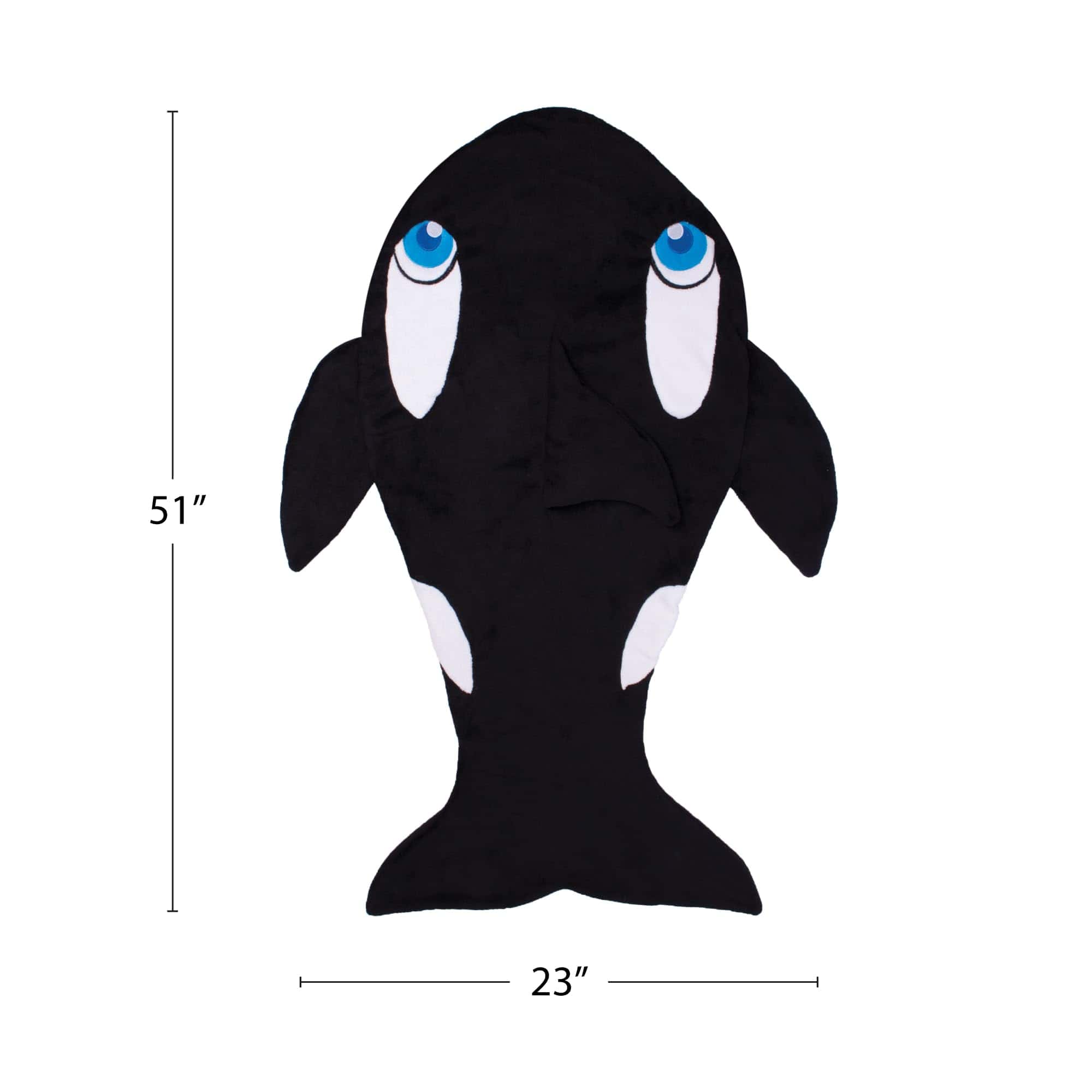 Manta con capucha portátil en forma de ballena orca de Fin - Imagen 4