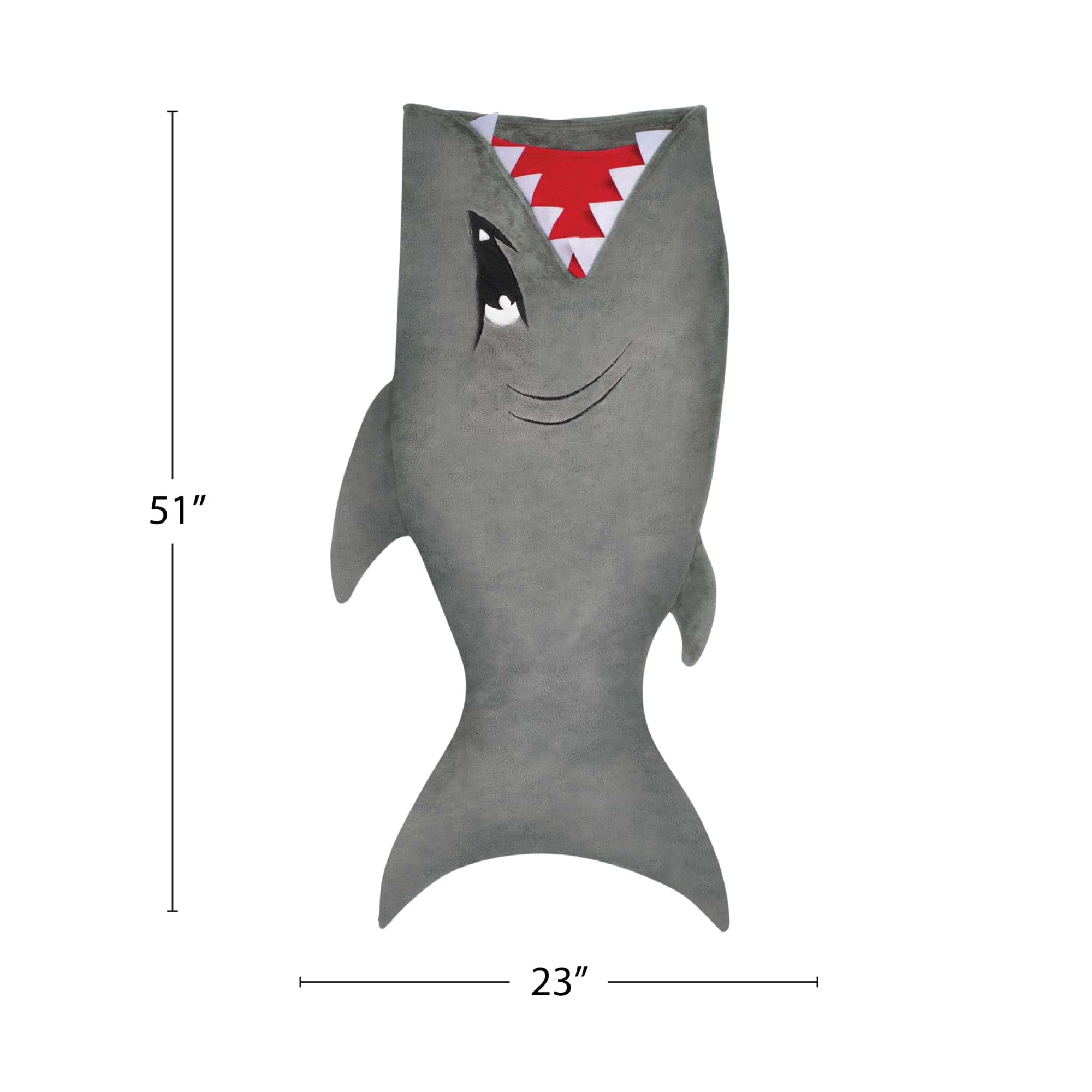 Manta con capucha portátil Fin Fun Shark para niños - Manta - Imagen 3